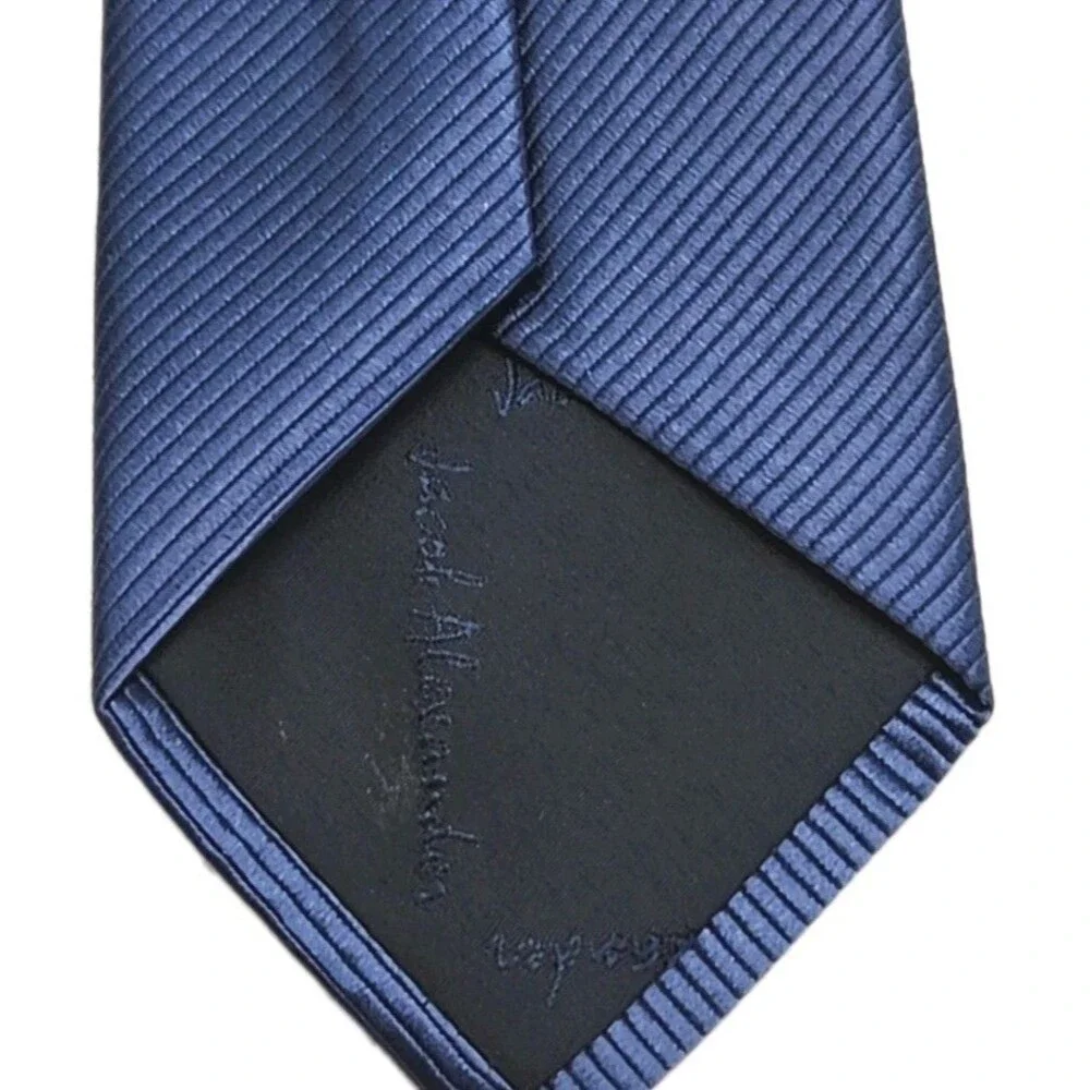 Jacob Alexander Tie Men's Necktie 100% Silk Blue Handmade Classic Preppy